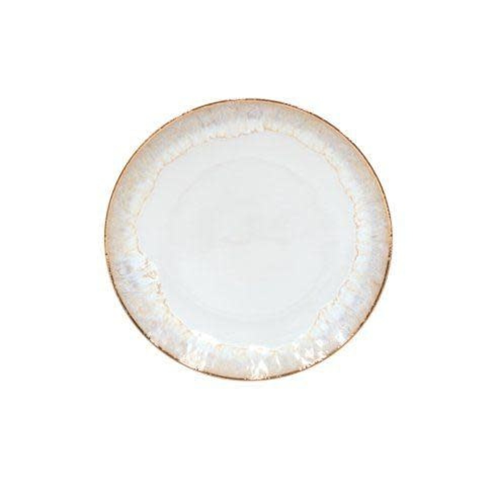 CASAFINA LIVING Taormina Dinner Plate, White-Gold