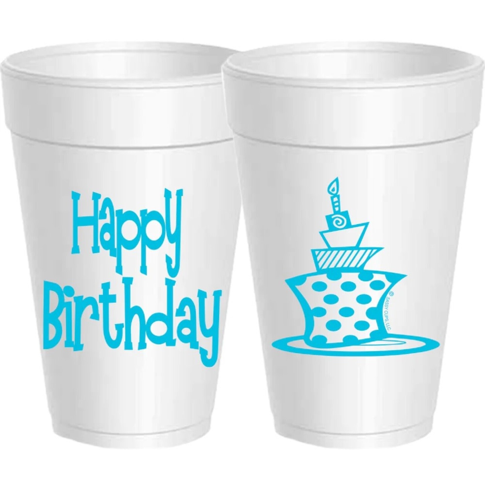 Happy Birthday Funky Cake - PINK- Pack of 10 Cups