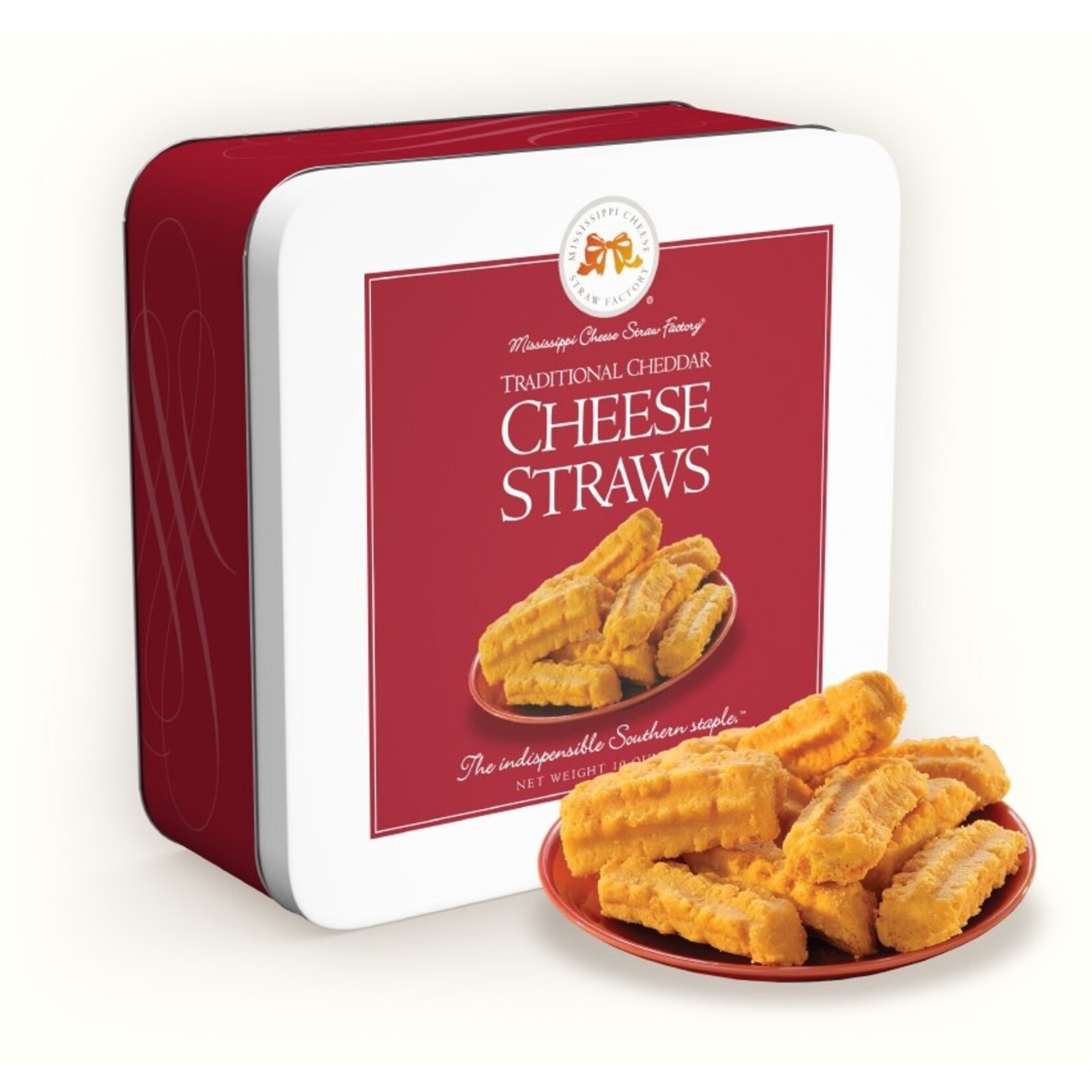 Mississippi Cheese Straw Factory Cheese Straws 10oz Tin