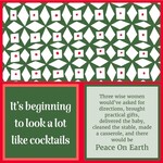 Drinks on Me Christmas Napkin: Peace on Earth
