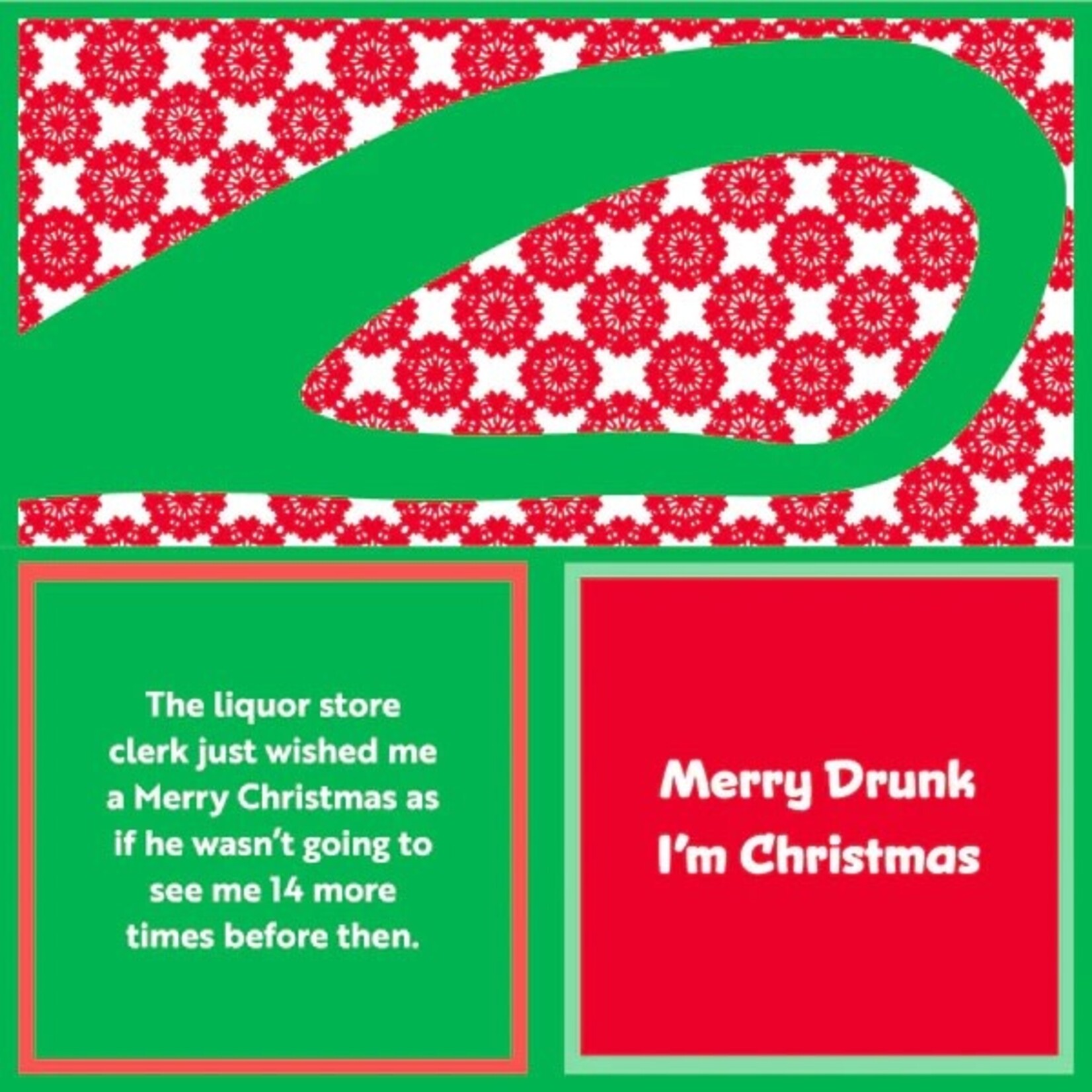 Drinks on Me Christmas Napkin: Merry Drunk