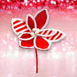 December Diamonds 15in Red Candy Flower Pick