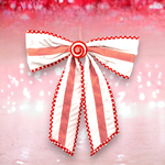 December Diamonds 17in White Candy Bow