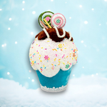December Diamonds 12in Blue Cupcake w/Chocolate