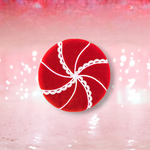 December Diamonds 12.5in Red/Lace Round Candy