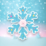 December Diamonds 12in Blue Candy Snowflake