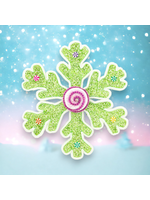 December Diamonds 12in Green Candy Snowflake