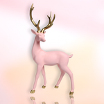 December Diamonds Light Pink Deer w/Gold