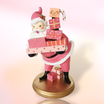 December Diamonds 14.5in Retro Pink Santa w/Gifts