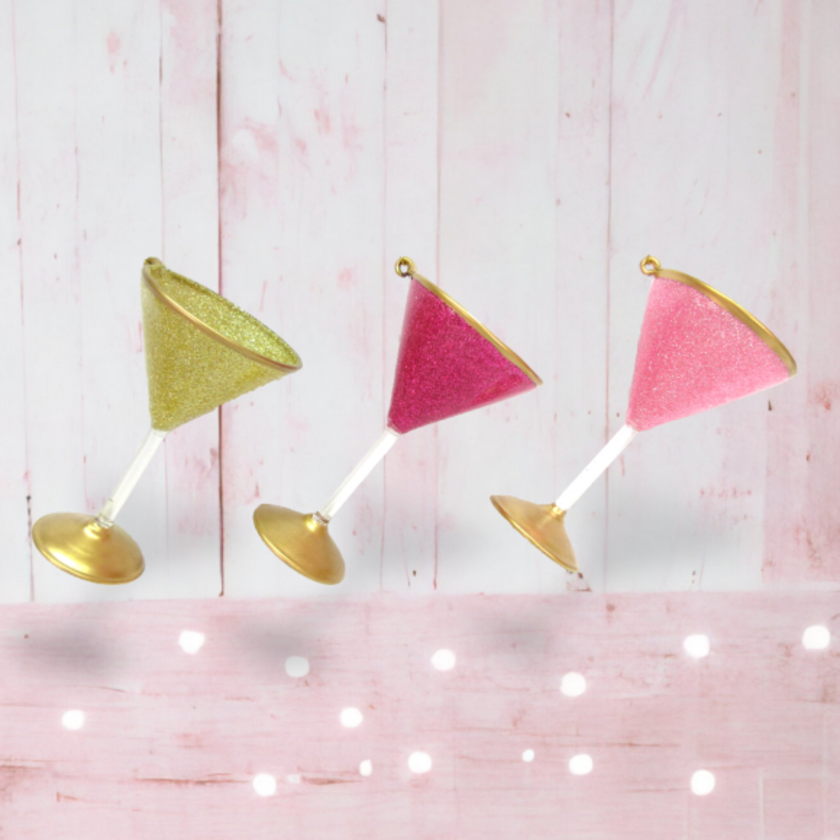 December Diamonds Martini Glass Ornament (Assorted Colors)