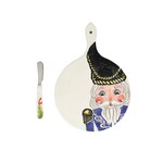 VIETRI Nutcrackers Small Cheese Board with Spreader