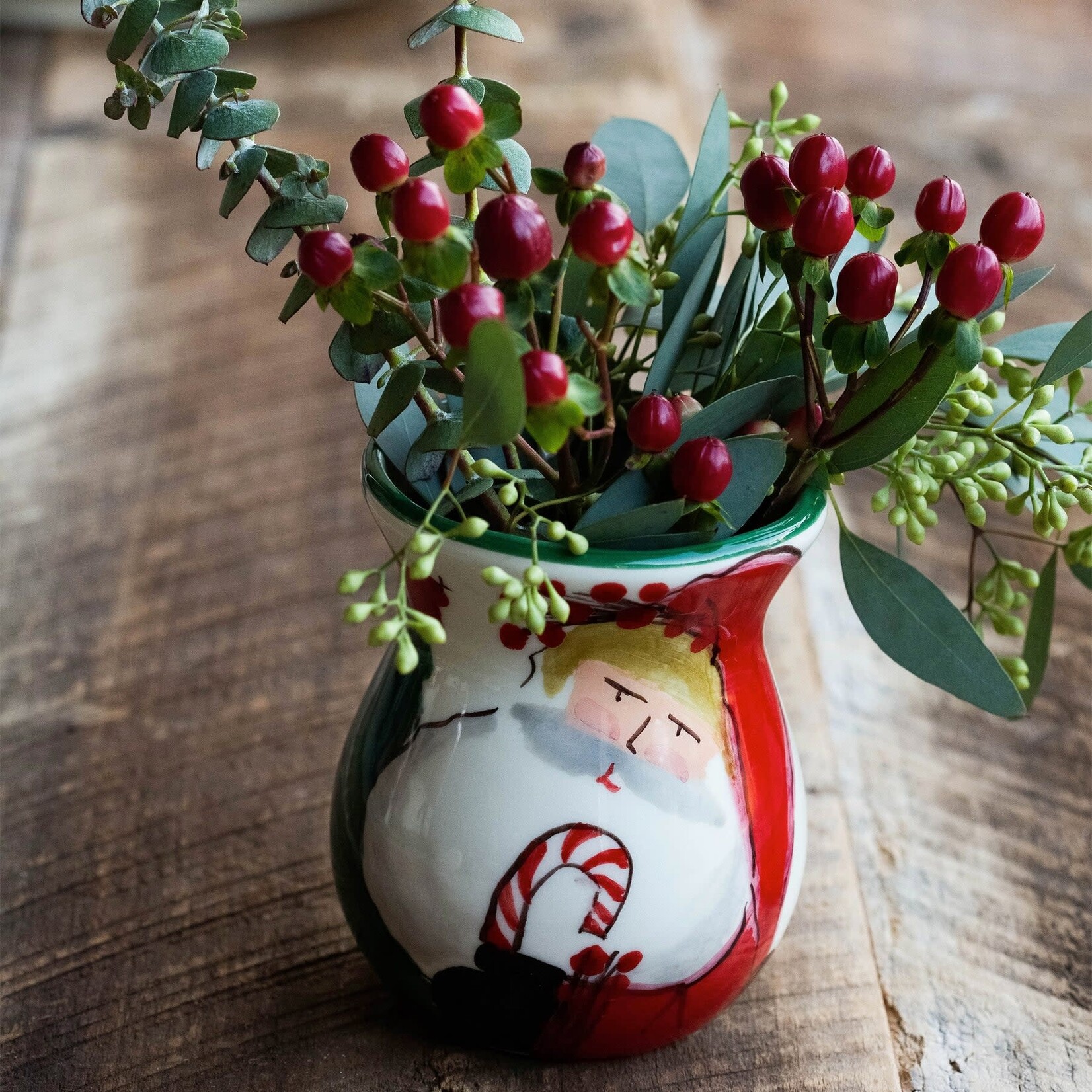 VIETRI Old St. Nick Bud Vase