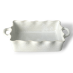 Carmel Ceramica Cozina White Ruffled Medium Baker