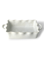 Carmel Ceramica Cozina White Ruffled Medium Baker