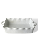 Carmel Ceramica Cozina White Large Ruffled Baker