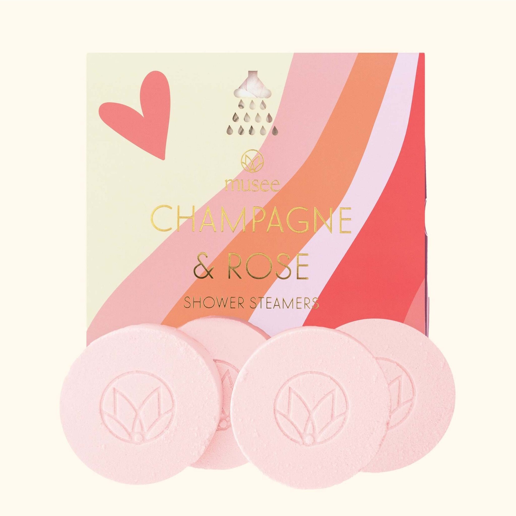 Musee Champagne and Rose Shower Steamers