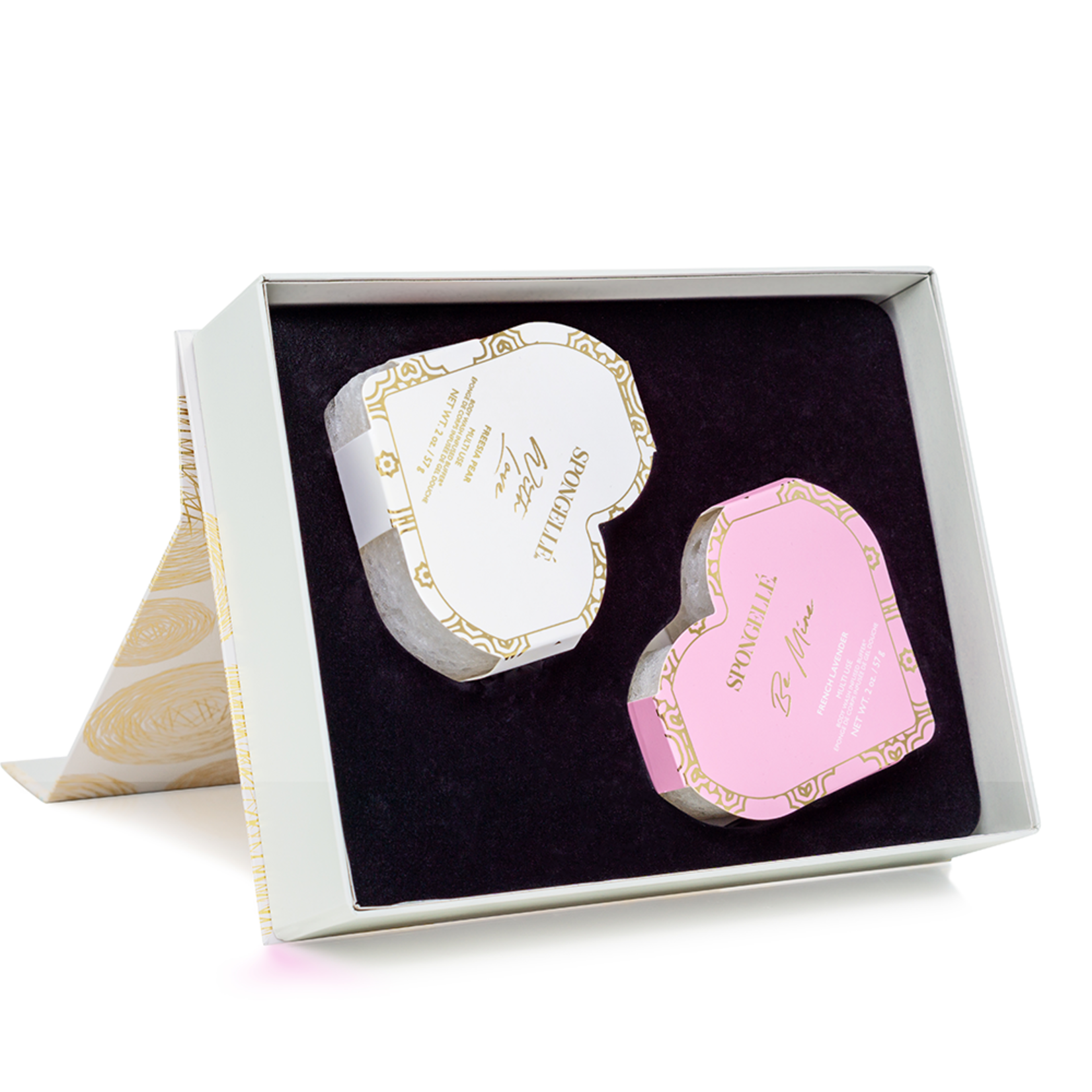 Spongelle Gift Set WITH LOVE (French Lavender / Freesia Pear)