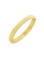 CAPUCINE DE WULF Cleopatra S/M Oval Hinged Bangle in Hammered Gold