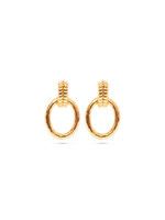 CAPUCINE DE WULF Cleopatra Regal Link Earrings in Gold