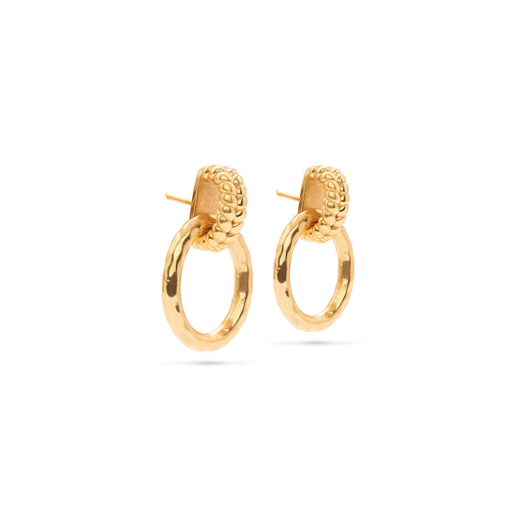 CAPUCINE DE WULF Cleopatra Regal Link Earrings in Gold