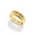 CAPUCINE DE WULF Cleopatra Slice Stacking Ring Set, size 8