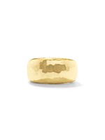 CAPUCINE DE WULF Cleopatra Ring Band in Hammered Gold, Size 7