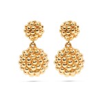 CAPUCINE DE WULF Berry Double Drop Earrings in Gold