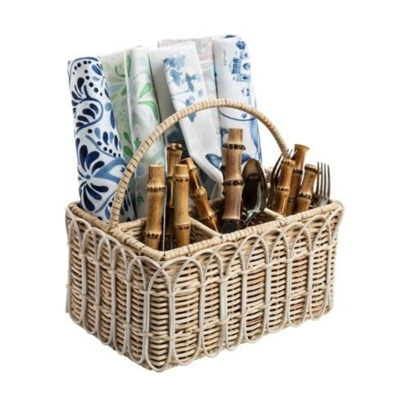 Juliska Provence Rattan WW Silverware Caddy