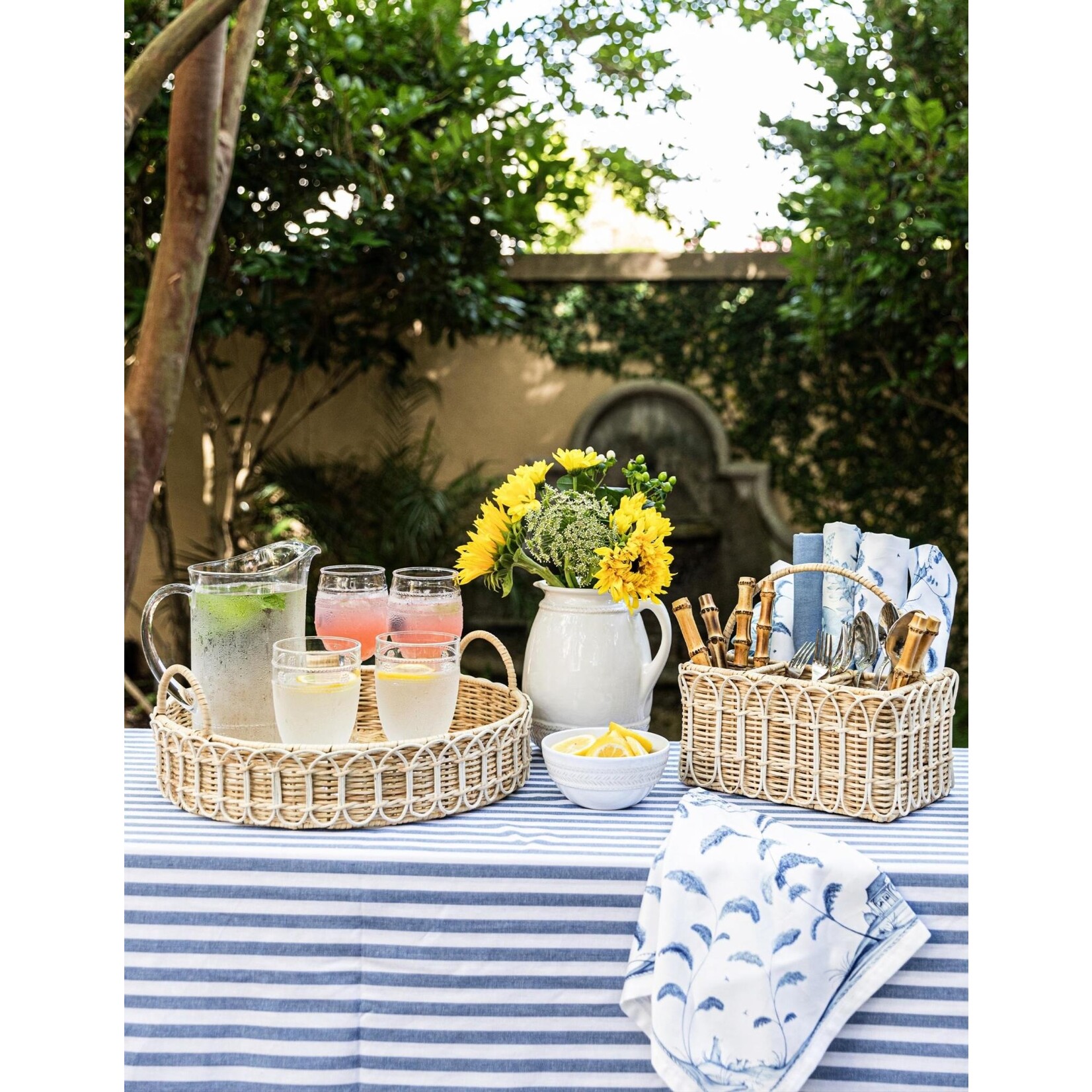 Juliska Provence Rattan WW Silverware Caddy