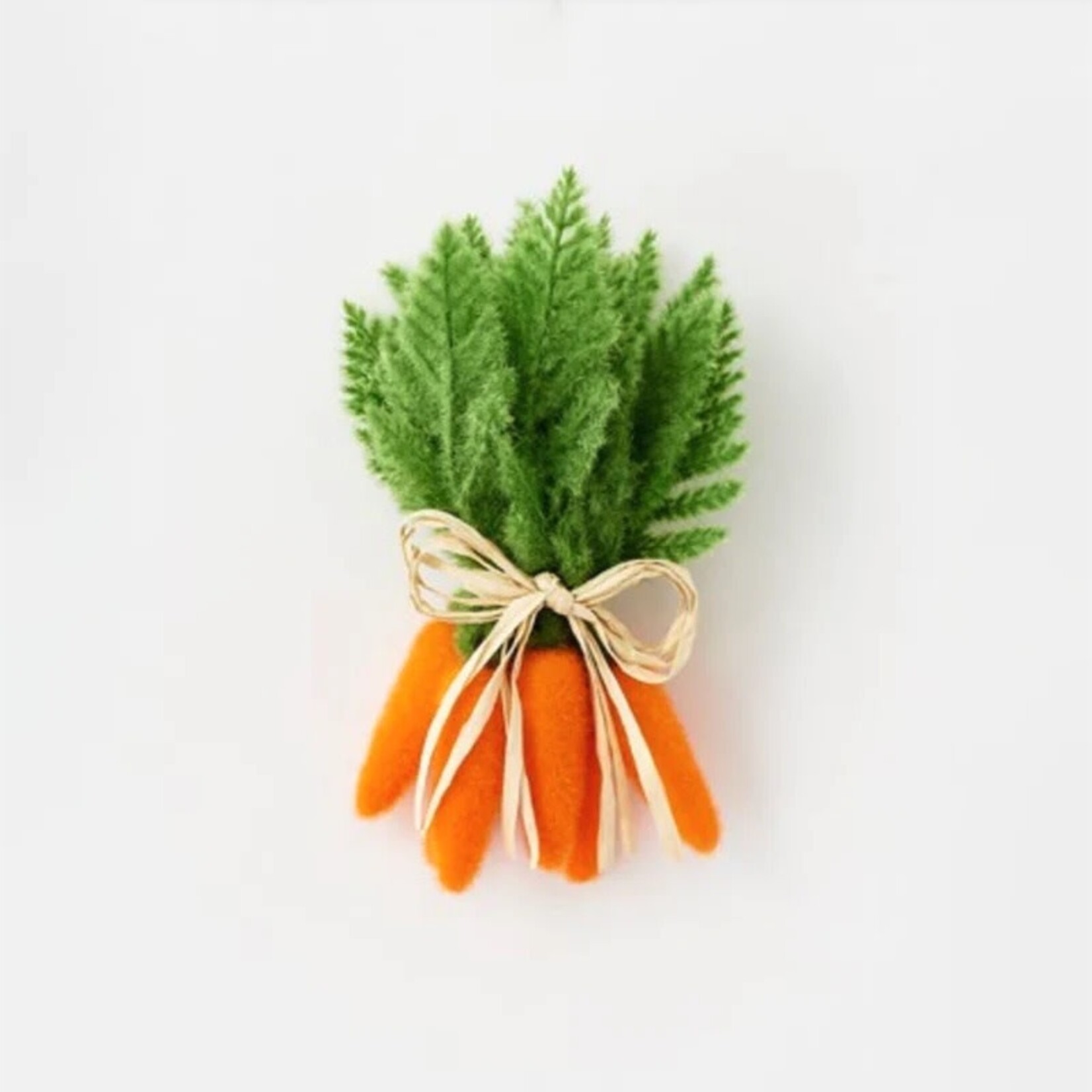 ONE HUNDRED 80 DEGREES Flocked Orange Carrot, Lg, Cluster of 6, PVC, 11"
