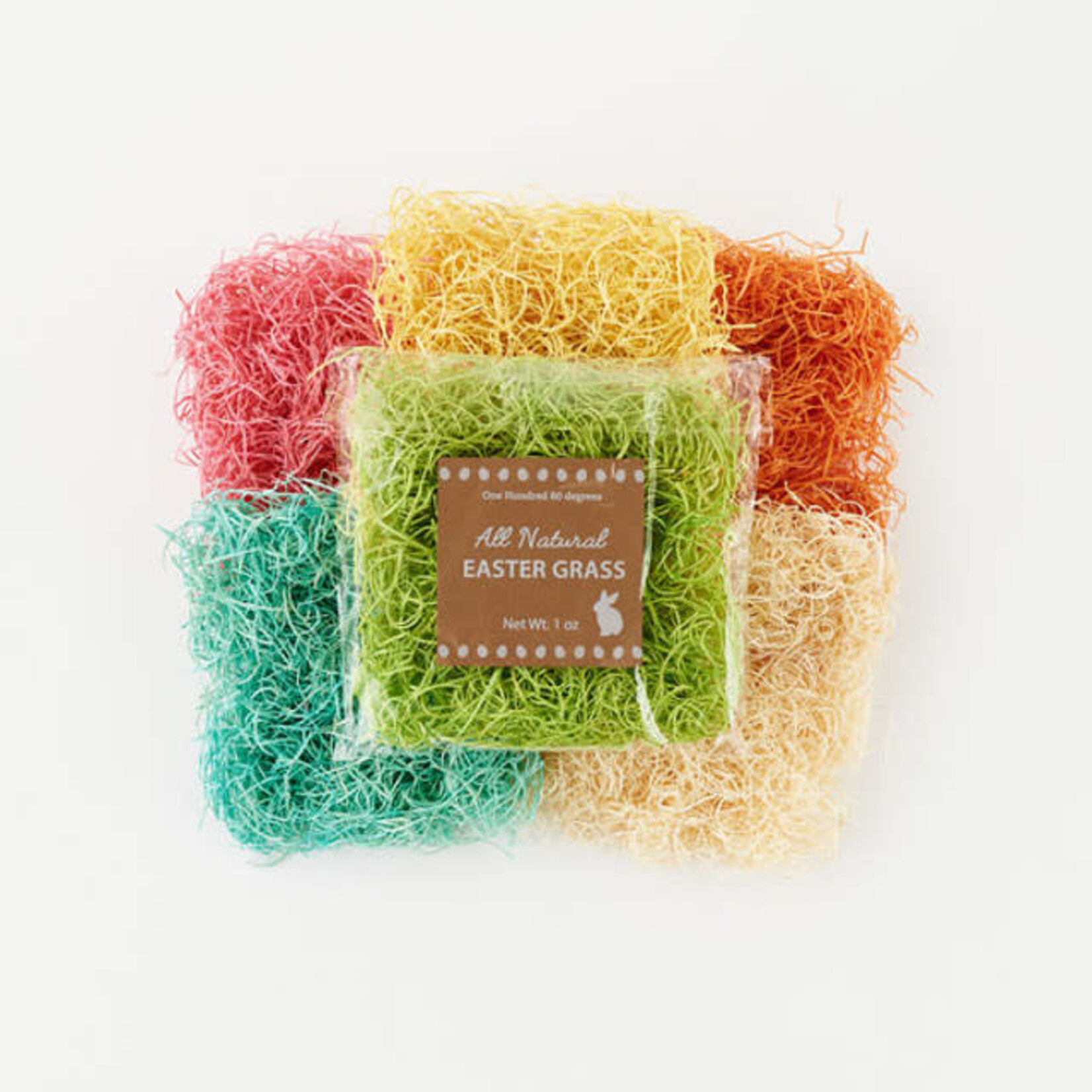 ONE HUNDRED 80 DEGREES Easter Grass in Cello Bag (Assorted), Natural Fiber 1 oz Each