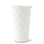19 Inch Glazed Terracotta Vase with Raised Polka Dots
