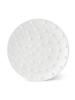 18 Inch Glazed Terracotta Platter with Raised Polka Dots