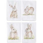 Bunny Handpainted Cotton Guest Towel (4 Styles)