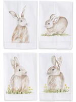 Bunny Handpainted Cotton Guest Towel (4 Styles)