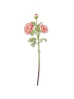 25 Inch Dark Pink Real Touch Triple Bloom Ranunculus Stem