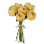 12 Inch Yellow Real Touch Peony Bundle (6 Stem)