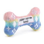 Haute Diggity Dog Pink Ombre Chewy Vuiton Bone Squeaker Dog Toy | Large