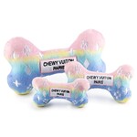 Haute Diggity Dog Pink Ombre Chewy Vuiton Bone Squeaker Dog Toy | XL