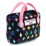 Haute Diggity Dog Black Monogram Chewy Vuiton Handbag Squeaker Dog Toy | Large