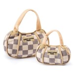 Haute Diggity Dog Checker Chewy Vuiton Handbag Squeaker Dog Toy | Large