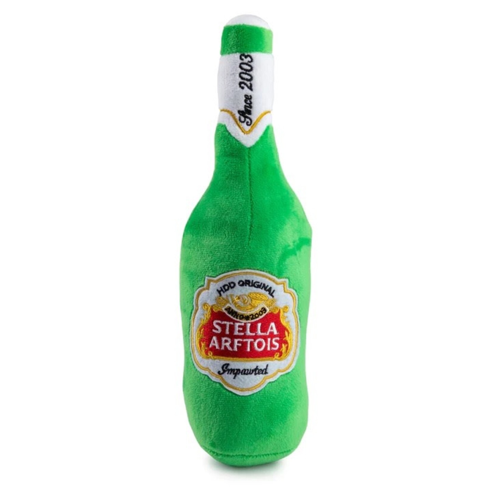 Haute Diggity Dog Stella Arftois Beer Bottle Squeaker Dog Toy