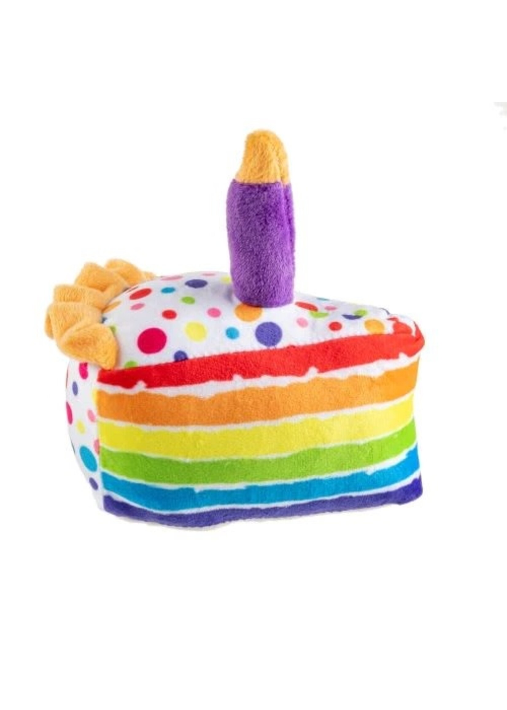 Haute Diggity Dog Birthday Cake Slice Squeaker Dog Toy