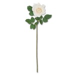 25 Inch White Real Touch Duchess Rose Stem