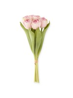 k& 13 Inch Pink Real Touch Tulip Bundle (6 Stem)