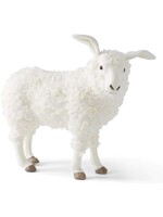18.5 Inch White Fluffy Standing Sheep