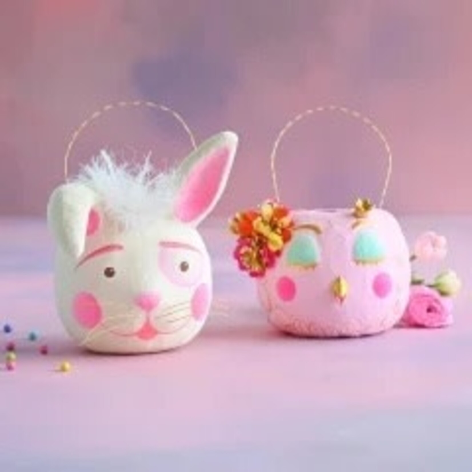 Glitterville Chick Bucket - Papermache