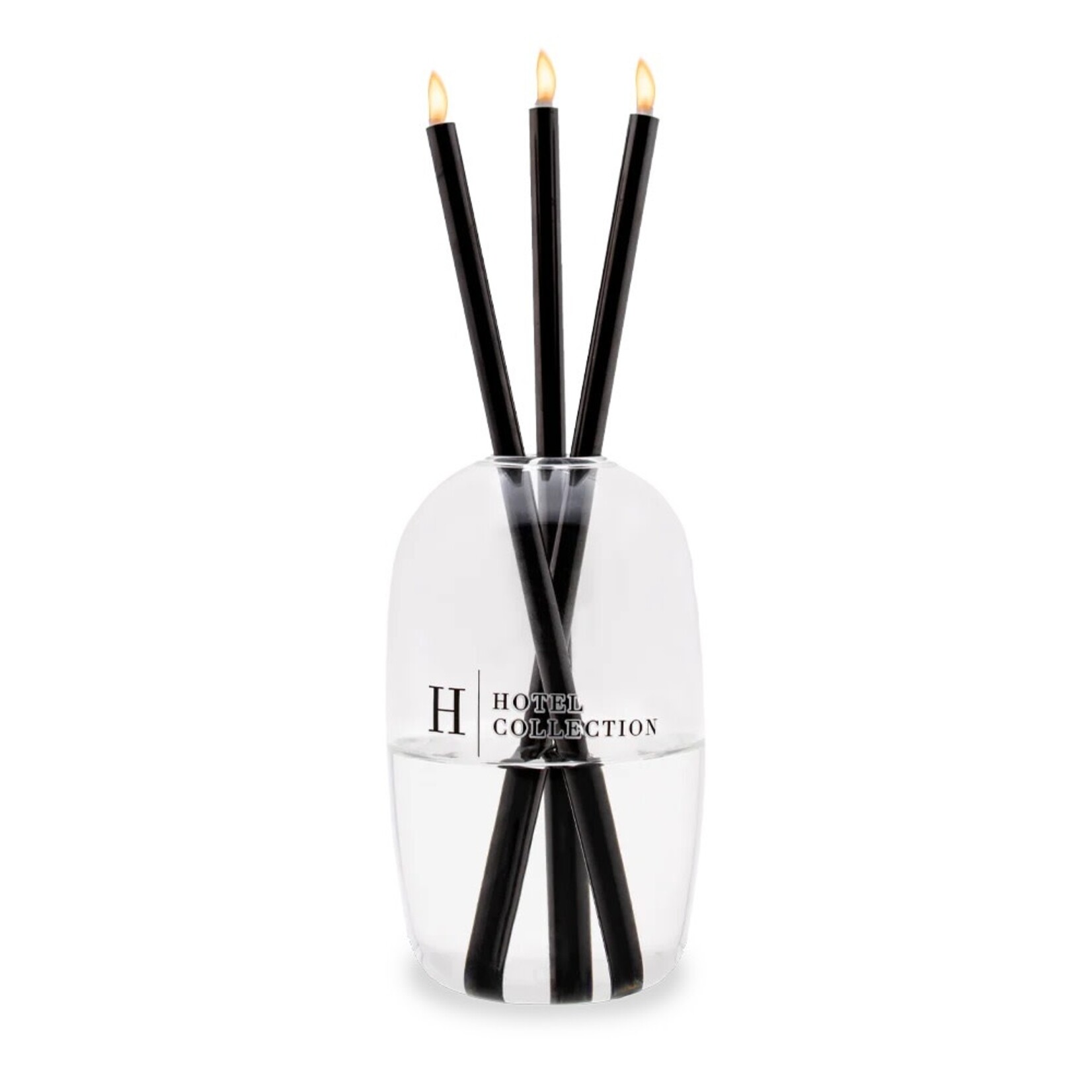 Hotel Collection Infinity Candle Set - Oval w/ Black Sticks