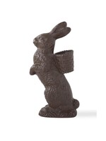 34.25 Inch Resin Chocolate Bunny w/Open Basket Backpack