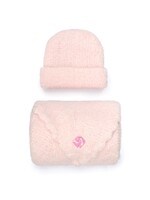 Kashwere Baby Blanket - Solid w/ Cap - Pink - 30x30